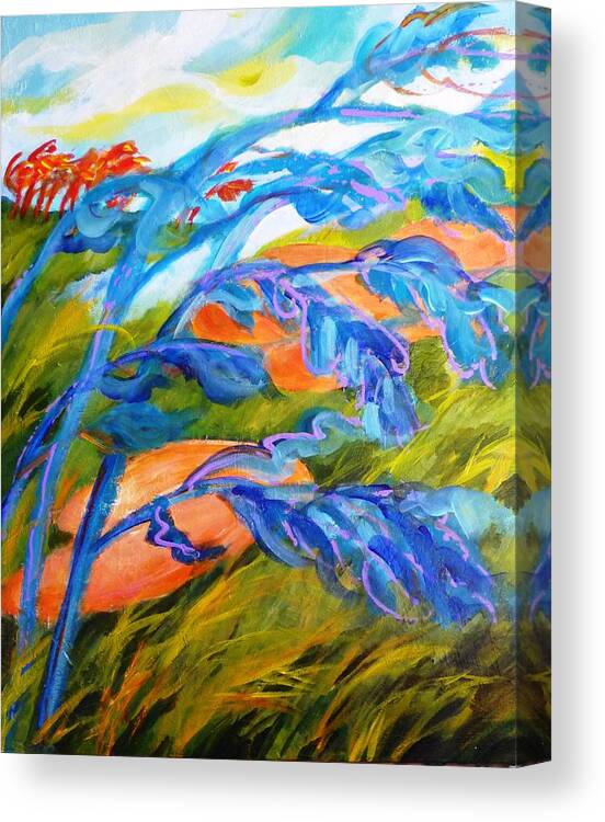 Windy Canvas Print featuring the painting Count the Wind by Betty M M Wong