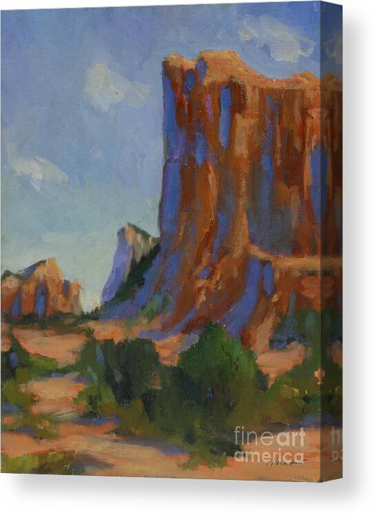 Arizona Canvas Print featuring the painting Courthouse Rock II by Maria Hunt