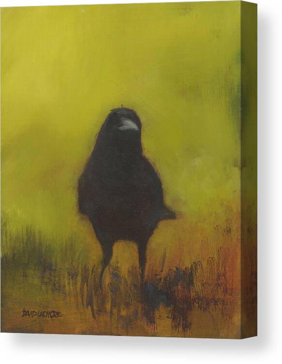 Crow Canvas Print featuring the painting Crow 13 by David Ladmore