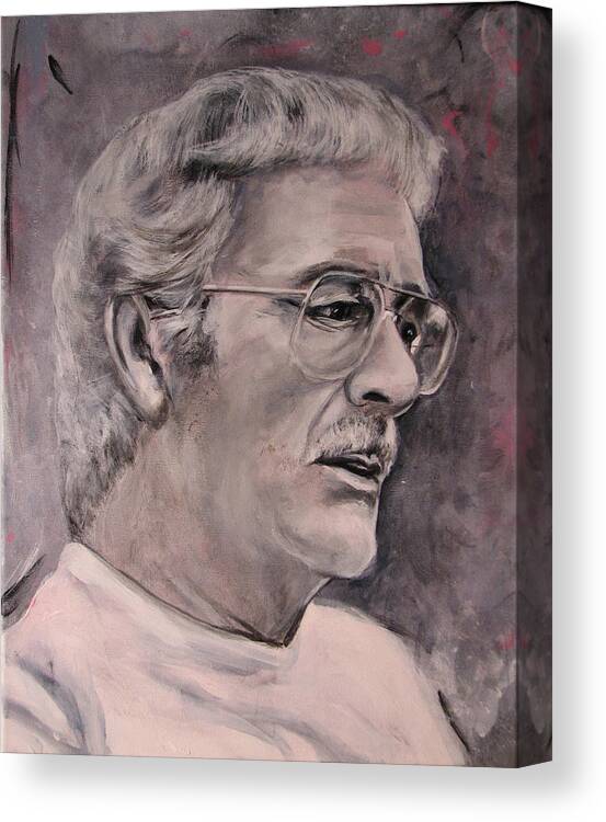 My Father John William Dee Canvas Print featuring the painting Dad JWDee  RIP 1927 2013 by Eric Dee