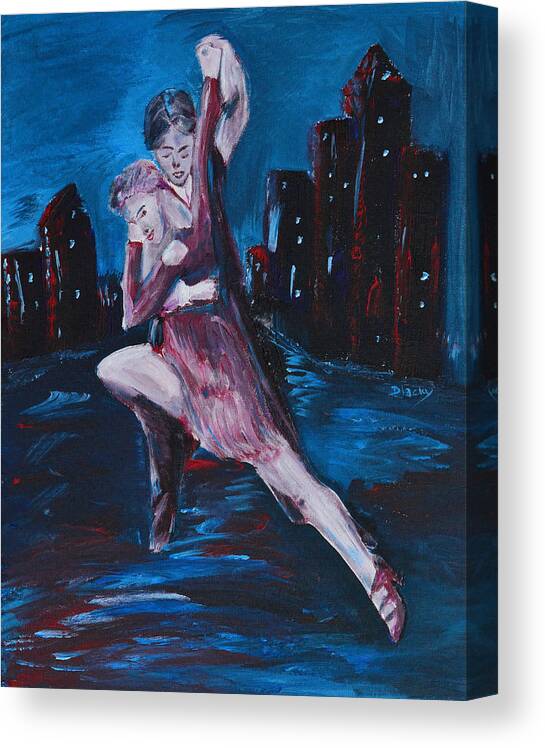 Dance Canvas Print featuring the painting Dance The Night Away by Donna Blackhall