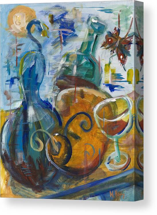 Gourds Canvas Print featuring the painting Dancing Gourds by Maxim Komissarchik