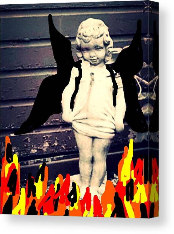 Angel Canvas Print featuring the photograph Dark Angel by Lisa Piper
