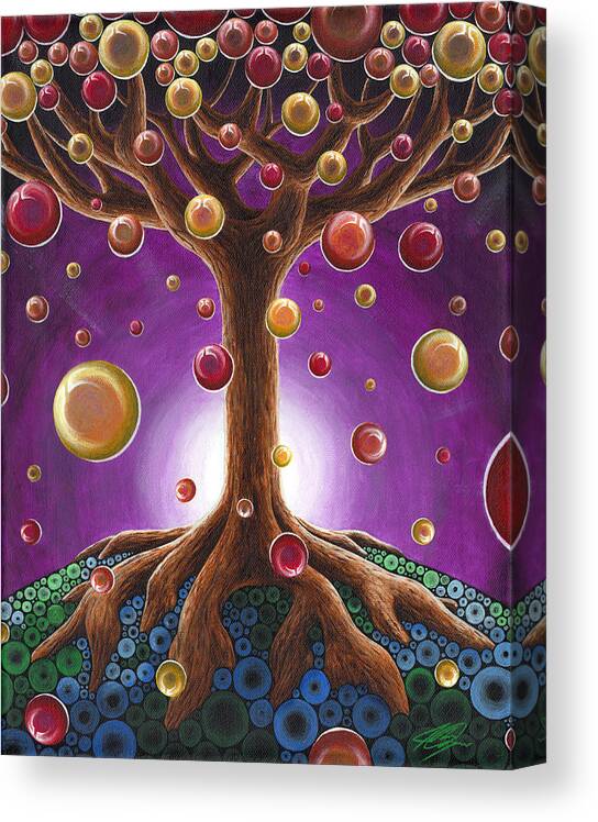 Tree Canvas Print featuring the painting Dawn Of Deliverance by Joe Burgess