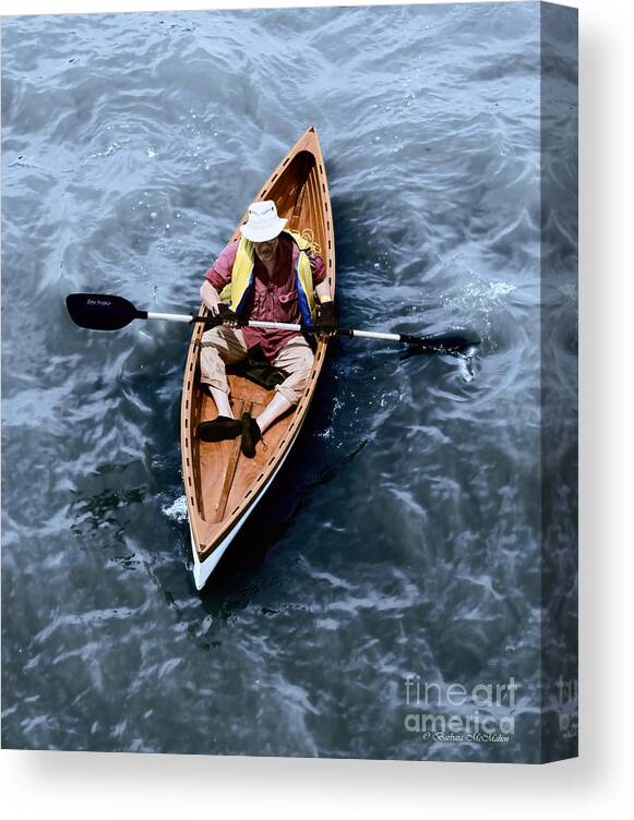 Canoeing Canvas Print featuring the photograph Day Tripper Determination by Barbara McMahon