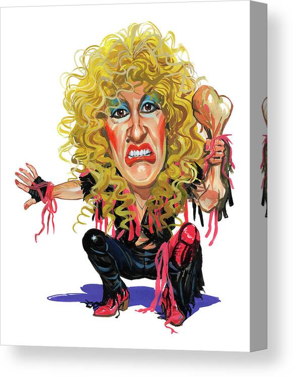 Dee Snider Canvas Print featuring the painting Dee Snider by Art 