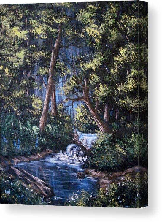 Forest Canvas Print featuring the painting Deep woods by Megan Walsh