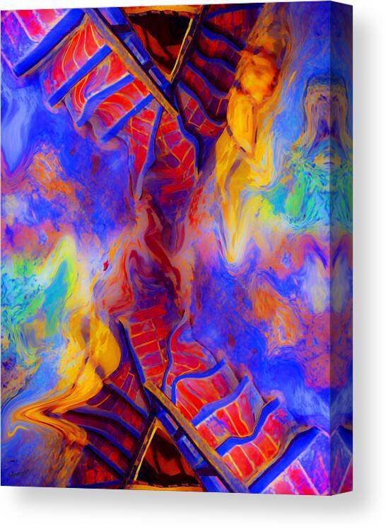 Steps Canvas Print featuring the digital art Descent Into Dreams by Stephen Anderson