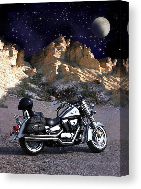 Bike Canvas Print featuring the photograph Desert Bike by Mary Almond