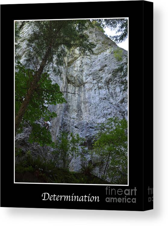 Rock Climbing Canvas Print featuring the photograph Determination by Kirt Tisdale