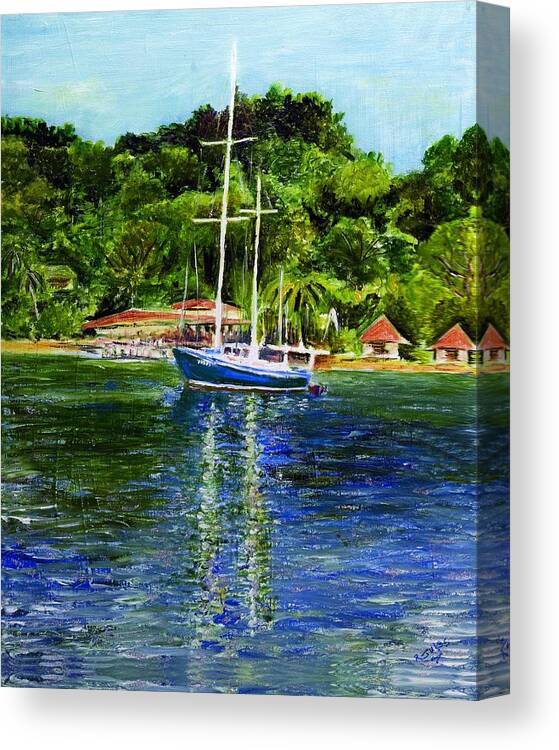 Barbados Canvas Print featuring the painting Diadem by Richard Jules