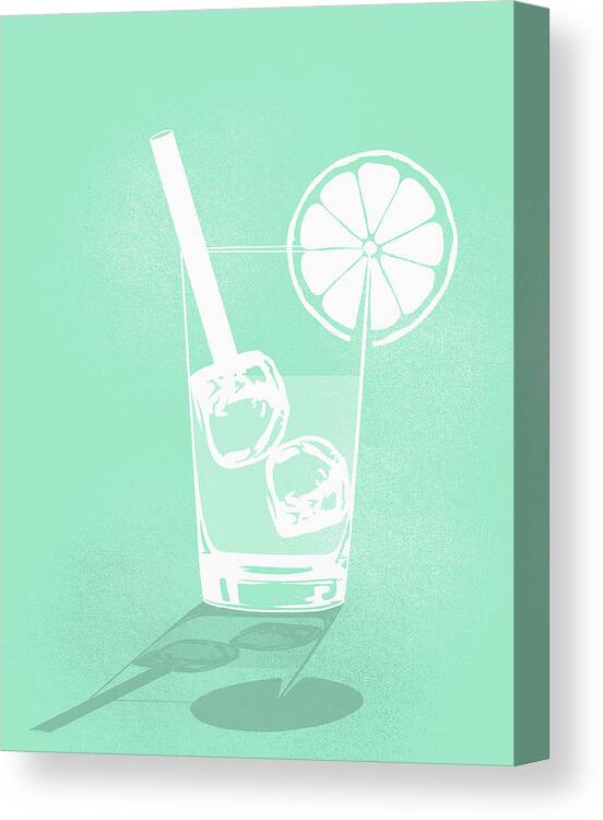 Shadow Canvas Print featuring the digital art Digital Composite Image Of Cold Drink by Malte Mueller