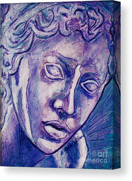 Angel Canvas Print featuring the painting Don't Blink by D Renee Wilson