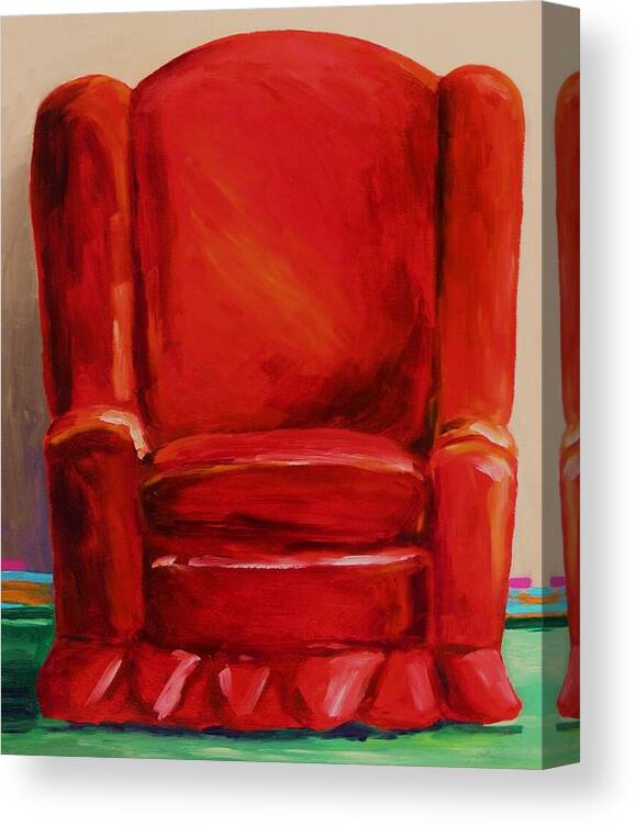 Red Chair Canvas Print featuring the painting Draft Dodger by John Williams