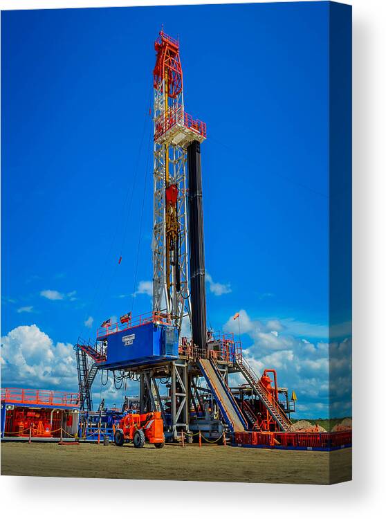 Drilling Rig Canvas Print featuring the photograph Drilling Rig by Tim Singley