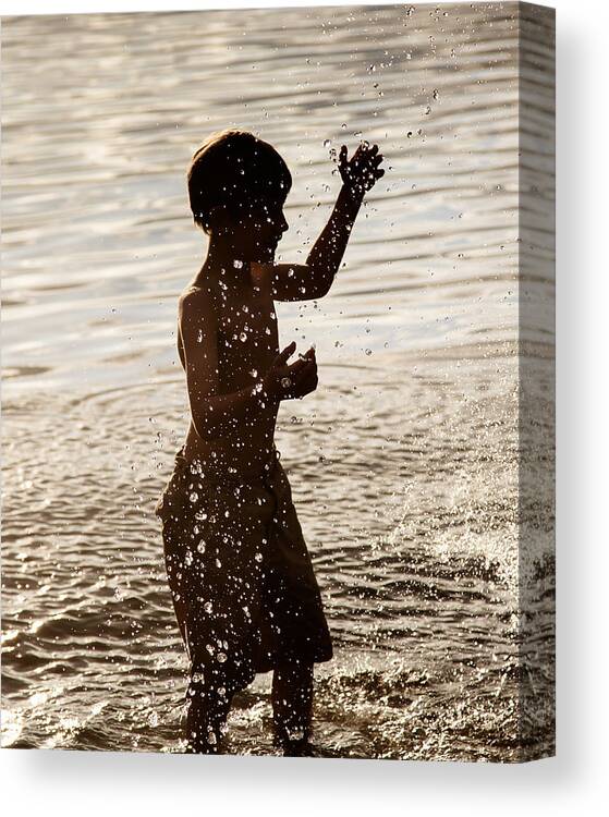 Sunlight Canvas Print featuring the photograph Splashes of Light by Steve Pfaffle
