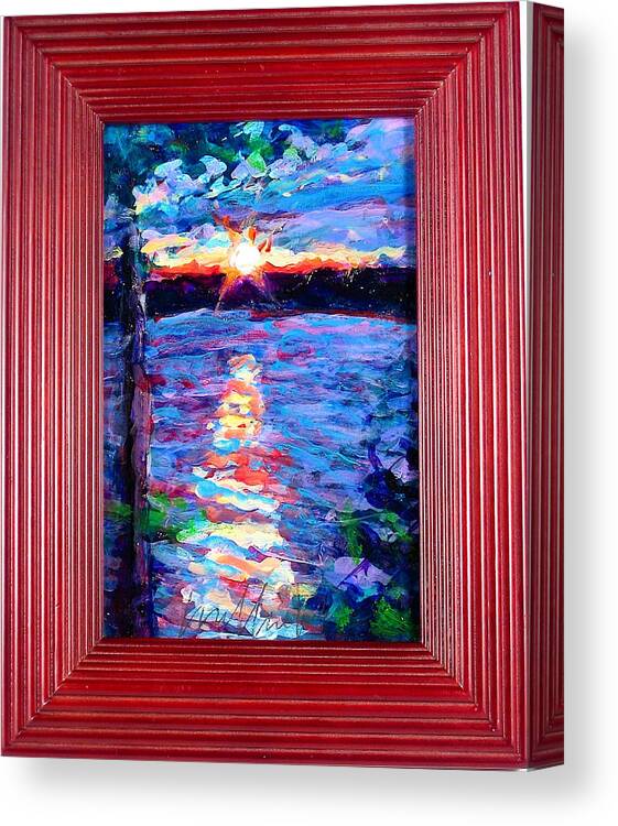 Land O Lakes Canvas Print featuring the painting Duck Lake by Les Leffingwell