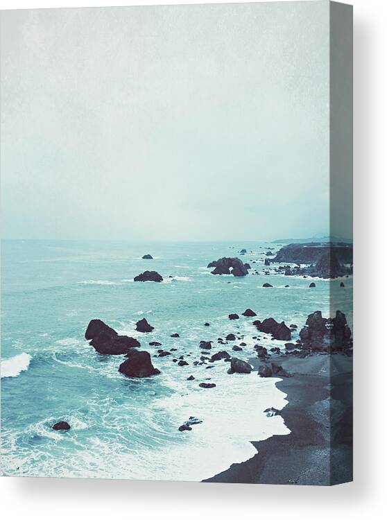 Beach Photograph Canvas Print featuring the photograph Dusk at the Sea by Lupen Grainne