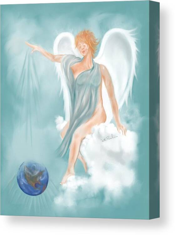 Angel Canvas Print featuring the digital art Earth Angel by William Paul Marlette