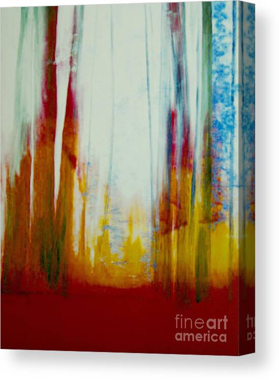 Trees Canvas Print featuring the painting Echo of the Ancient Ones by Jeanette French