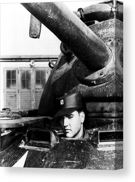 Classic Canvas Print featuring the photograph Elvis Presley In Tank by Retro Images Archive