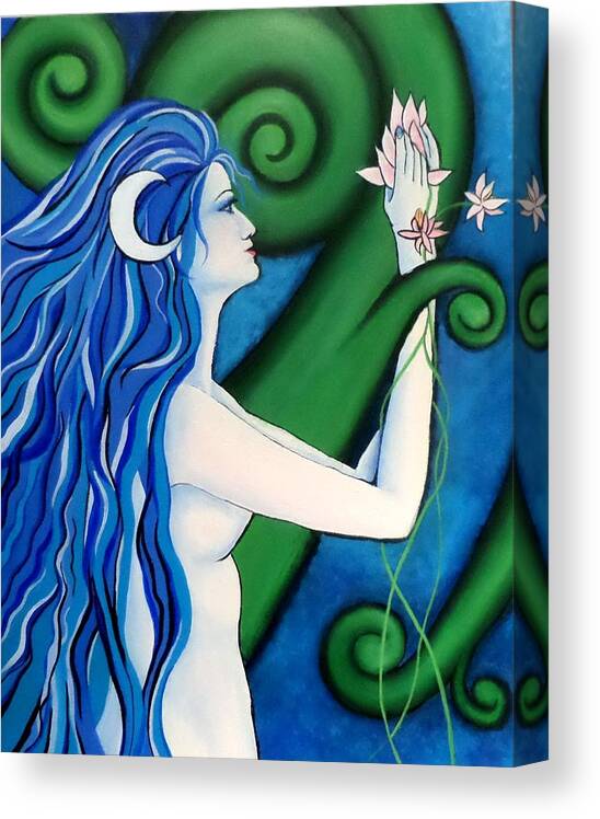 Symbolism Canvas Print featuring the painting Embracing beginnings by Anne Gardner