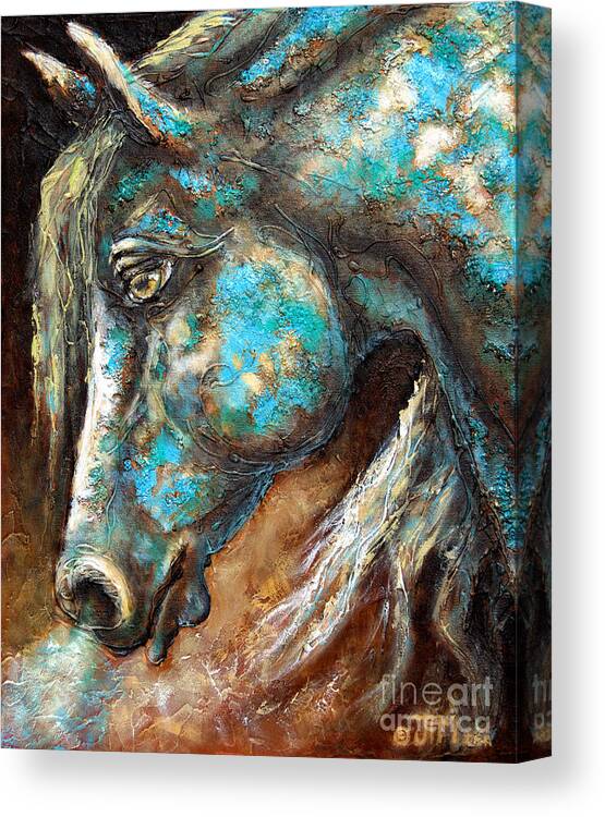 Horse Canvas Print featuring the painting Encore by Jonelle T McCoy