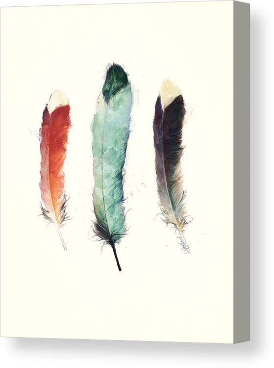 #faatoppicks Canvas Print featuring the painting Feathers by Amy Hamilton