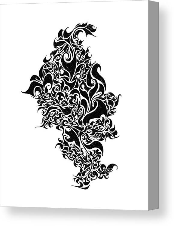 Doodle Canvas Print featuring the painting Filigree redifined by Anushree Santhosh