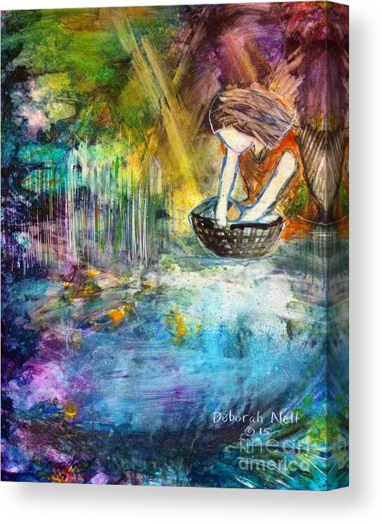 Moses Canvas Print featuring the painting Finding Moses by Deborah Nell
