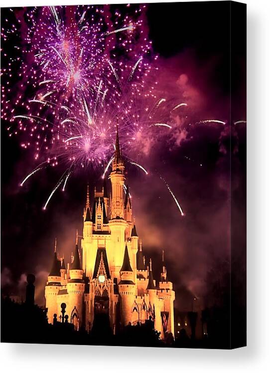 Fireworks Canvas Print featuring the photograph Fireworks 2 by Jenny Hudson