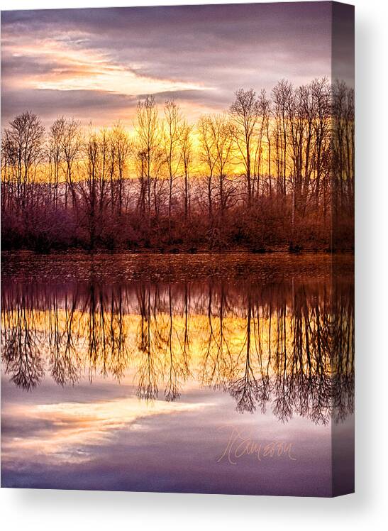 Sunrise Canvas Print featuring the photograph Foreboding by Tom Cameron