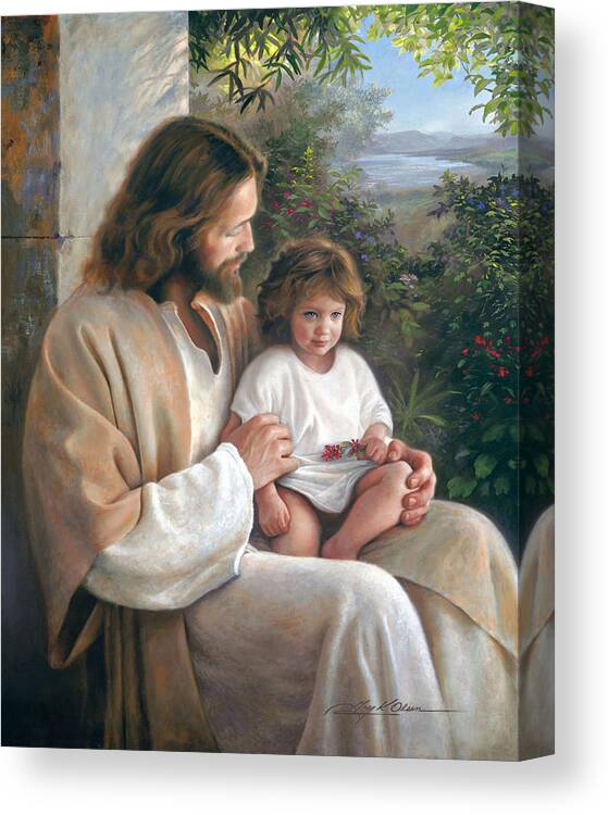 Jesus Canvas Print featuring the painting Forever and Ever by Greg Olsen