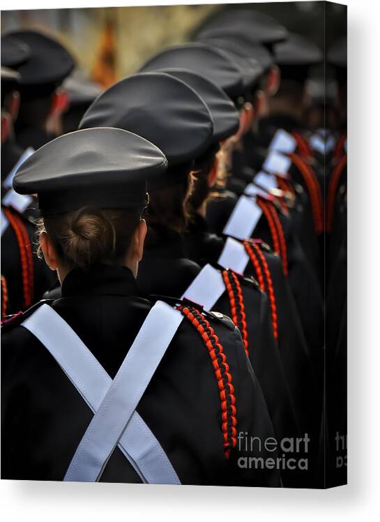 Marion Military Institute Canvas Print featuring the photograph Forward March by Ken Johnson