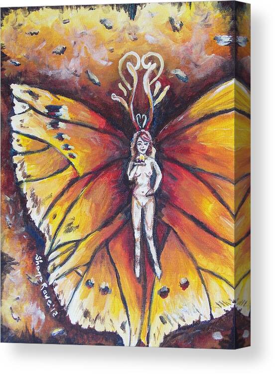 Fire Canvas Print featuring the painting Free as the Flame by Shana Rowe Jackson