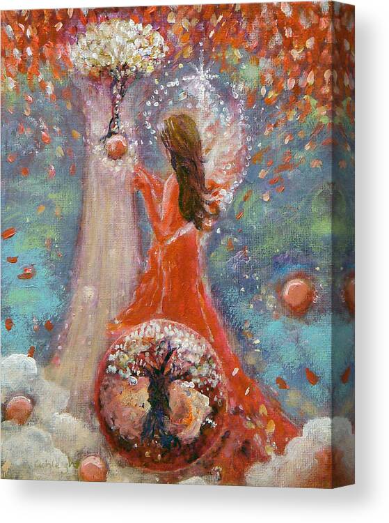 Angel Canvas Print featuring the painting Freedom's Vine by Ashleigh Dyan Bayer