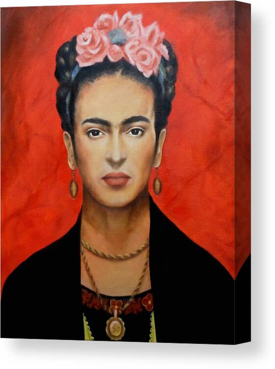 Frida Canvas Print featuring the painting Frida Kahlo by Yelena Day