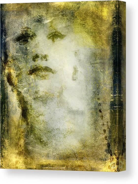 Woman Canvas Print featuring the digital art From nowhere to now here by Gun Legler
