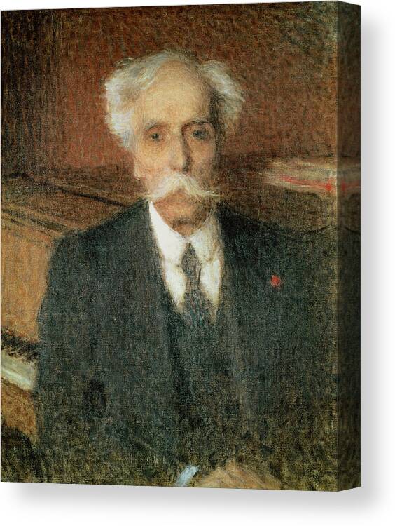 French Composer Canvas Print featuring the photograph Gabriel Faure 1845-1924 Oil On Canvas by Ernest-Joseph Laurent
