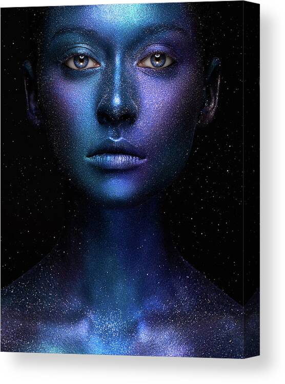 Face Canvas Print featuring the photograph Galaxy by Alex Malikov