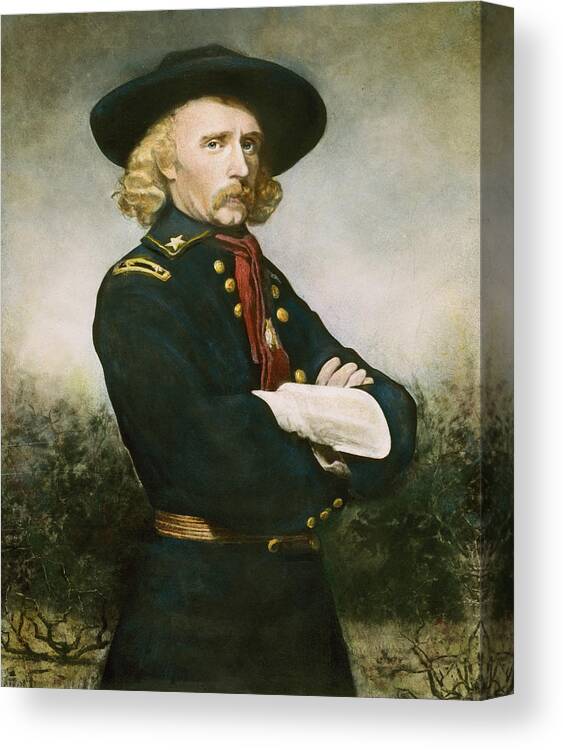 19th Century Canvas Print featuring the painting George Armstrong Custer by Granger