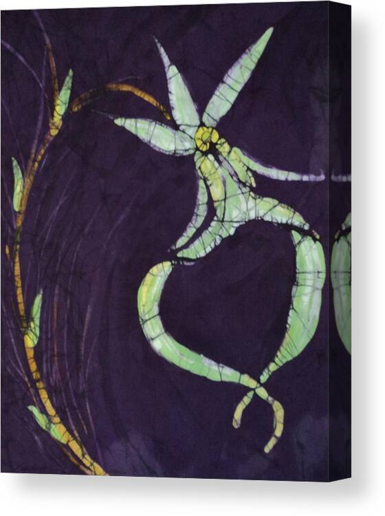 Ghost Orchid Canvas Print featuring the tapestry - textile Ghost On Purple by Kay Shaffer