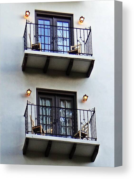 Architecture Canvas Print featuring the photograph Hanging Out by Tom DiFrancesca