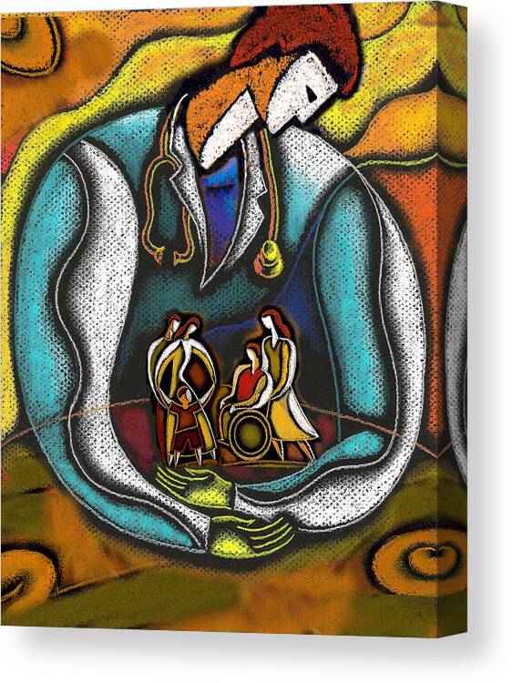 Canvas Art Abstract Stretched Ready to Hang Canvas Print Klezmer Jazz Music  Modern Art by Leon Zernitsky