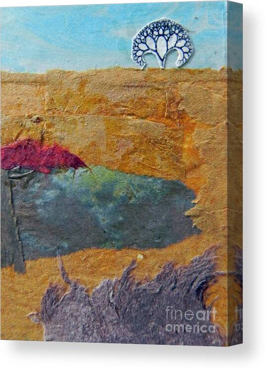 Landscape Canvas Print featuring the mixed media High Horizon by Patricia Tierney