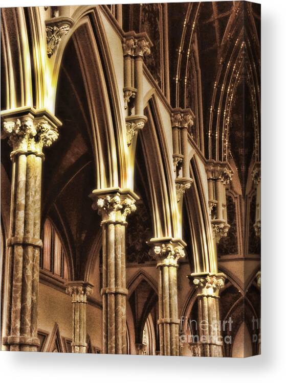 Churches And Cathedrals Canvas Print featuring the photograph Holy Name Cathedral by Josephine Cohn
