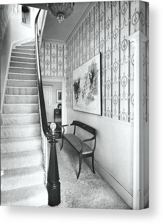 Indoors Canvas Print featuring the photograph House Designed By Jean Hale In San Francisco by Fred Lyon