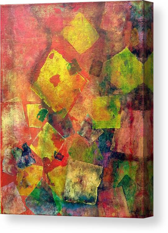 Abstract Canvas Print featuring the mixed media House of Cards by Jim Whalen