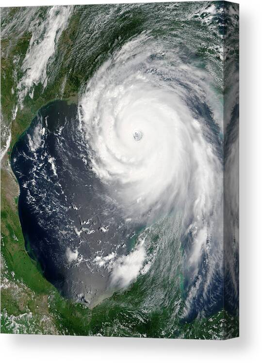Hurricane Katrina Canvas Print featuring the photograph Hurricane Katrina by Nasa/science Photo Library