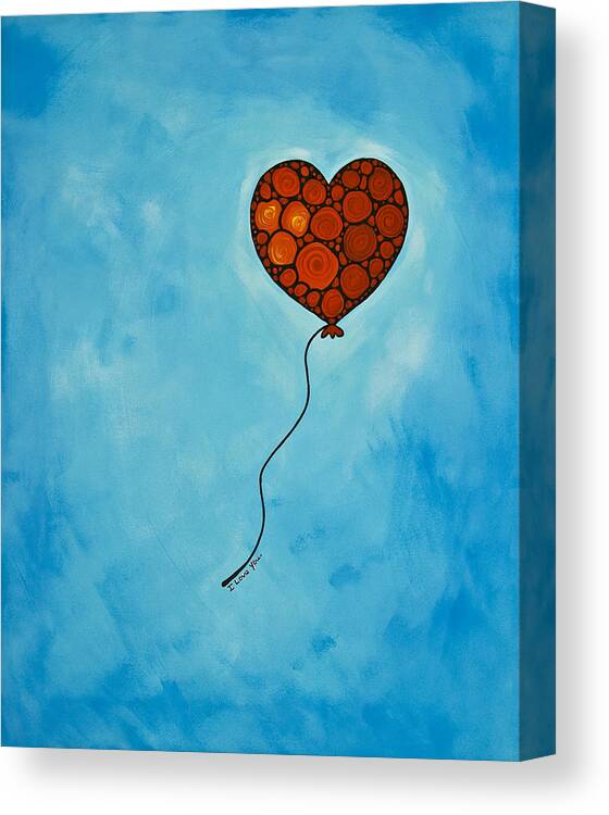 Love Canvas Print featuring the painting I Love You by Sharon Cummings